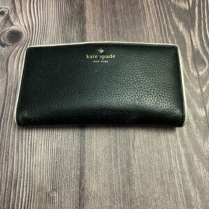 Kate Spade Black Leather Clutch